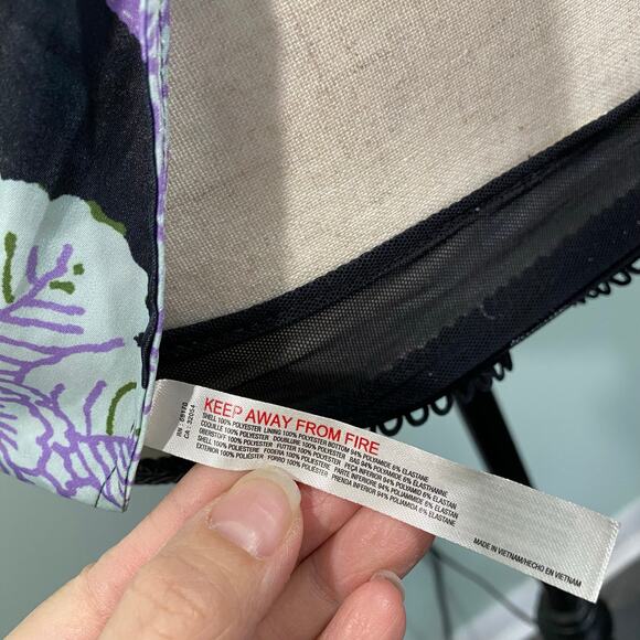 Free People Black Floral Strapless Satin Feel Spellbound Bodysuit Size S - Picture 6 of 8